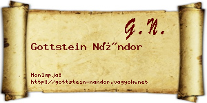 Gottstein Nándor névjegykártya